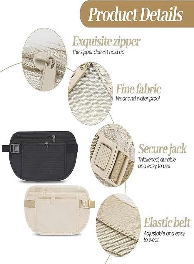 DOEASY 1pcs Secure Travel Money Belt, Anti-Theft Passport Holder Travel Wallet for Men Women, Hidden Under Clothes Belt Wallet, Security Travel Pouch, Waterproof Waist Bumbag for Money(Multicolor) - Image 2